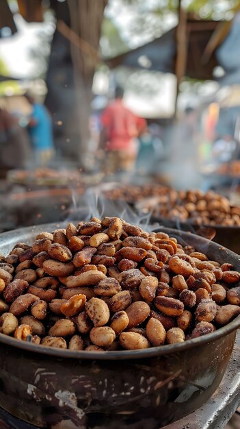 Nueces asadas en un festival canela y azúcar dulce nostalgia