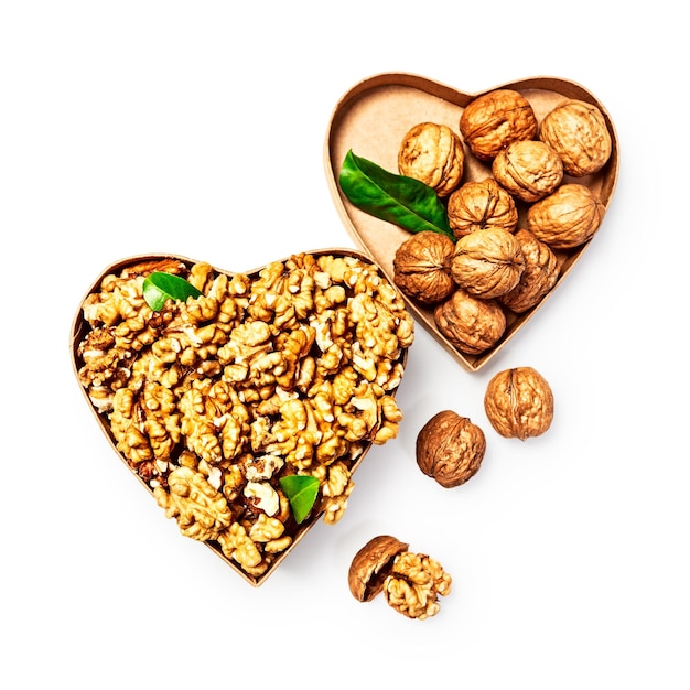 Nueces en caja de corazón