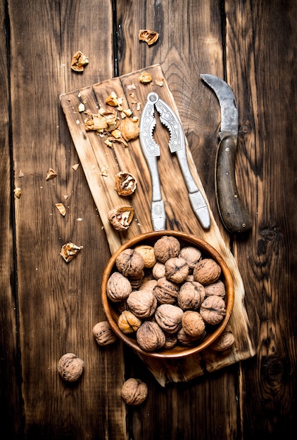 Nueces con Cascanueces en el tablero.