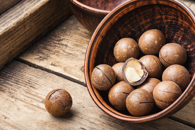 Nueces de macadamia sin cáscara