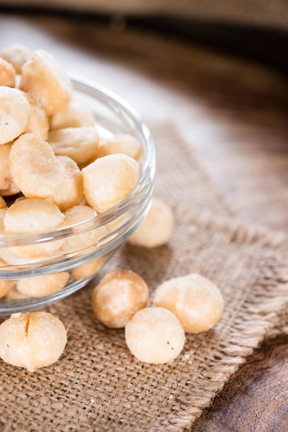 Nueces de macadamia tostadas