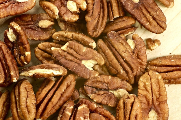 Foto las nueces de pecan