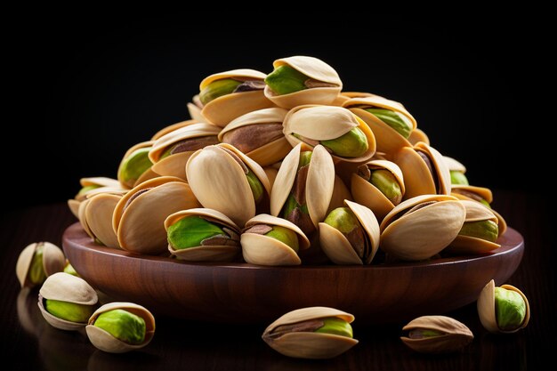 Las nueces de pistacho como fondo de primer plano Alimentos saludables