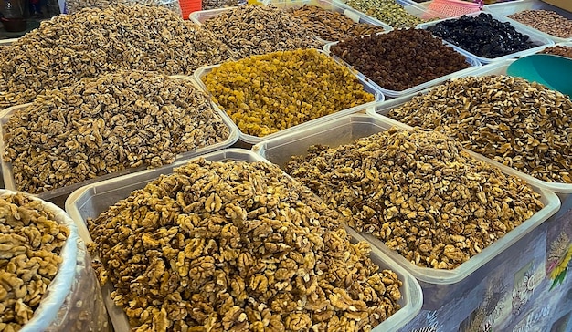 Las nueces se venden en el enfoque selectivo del mercado