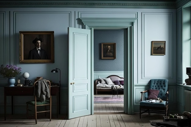 Una nueva capa de pintura le da un toque moderno a una habitación clásica