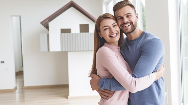 Nueva Casa Sueño de Pareja Feliz IA Generativa