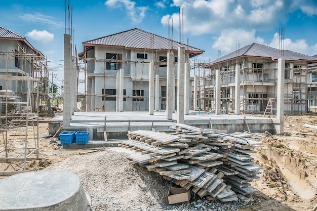 Nueva construcción de casa en obra