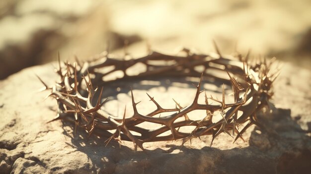 Foto la nueva corona de jesús resurrección pascua fiesta santa símbolo religioso