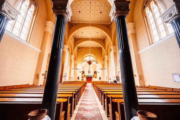 Nueva iglesia evangelista torre luterana Kezmarok es una ciudad en la región de Spis, en el este de Eslovaquia