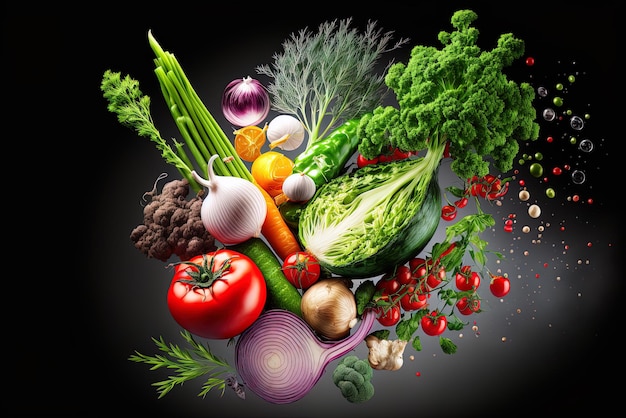 nuevas verduras y plantas diversas filosofía de la alimentación saludable