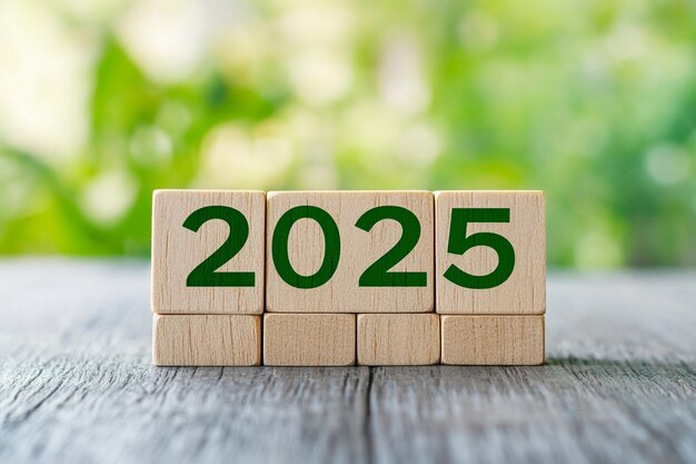 nuevo año 2025 concepto de feliz año nuevo