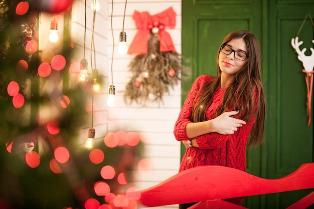 Nuevo año feliz feliz de la Navidad