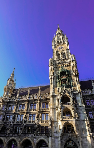 Nuevo Ayuntamiento en Marienplatz en Munich