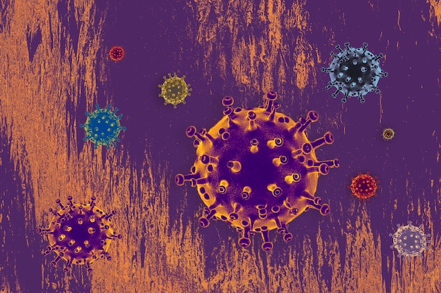 Nuevo coronavirus 2019nCoV Concepto de virología de riesgo para la salud médica pandémica