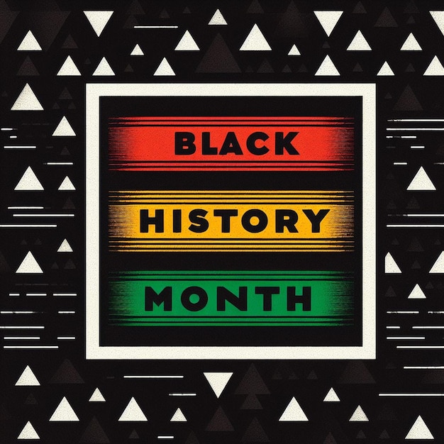 Nuevo diseño de bandera del Mes de la Historia Negra cartel colorido del mes de la historia negra día de la gente negra