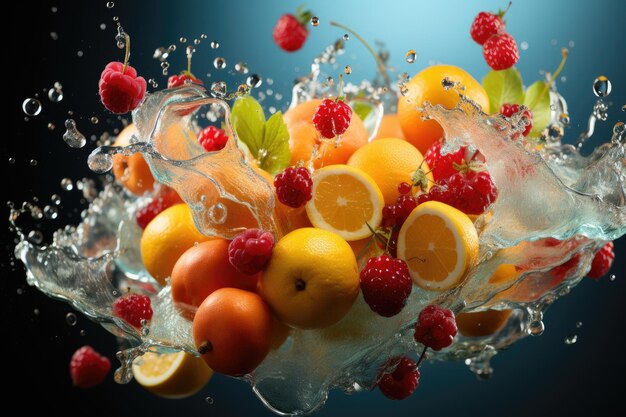 Un nuevo fondo apetecible sobre el tema de las frutas saludables