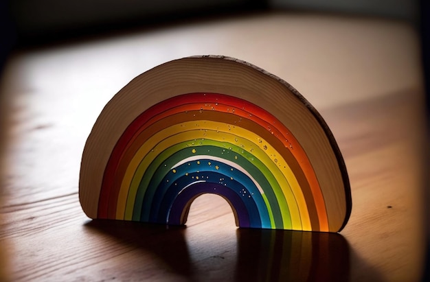 Nuevo material montessori arco iris transparente luminoso generado por Ai