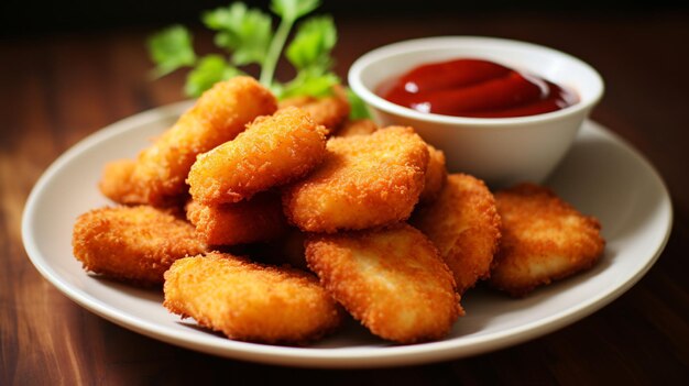 Nuggets de frango com molho de ketchup