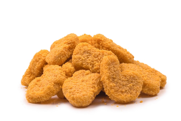 Foto nuggets isolados em um fundo branco