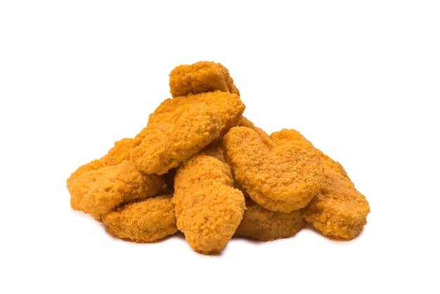 Foto nuggets isoliert auf weißem hintergrund.