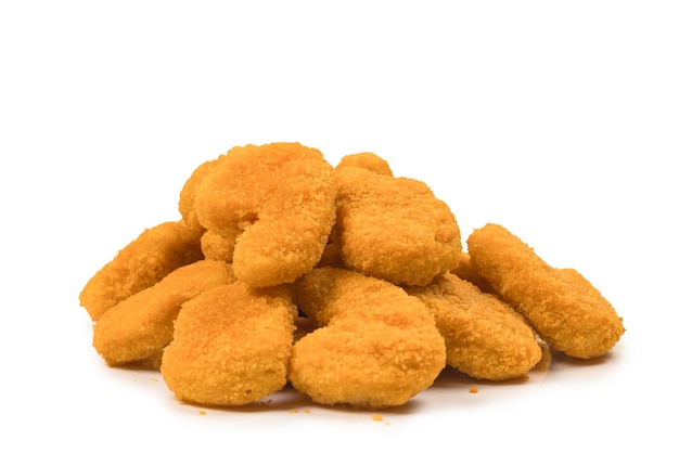 Nuggets lokalisiert auf einem weißen Hintergrund.