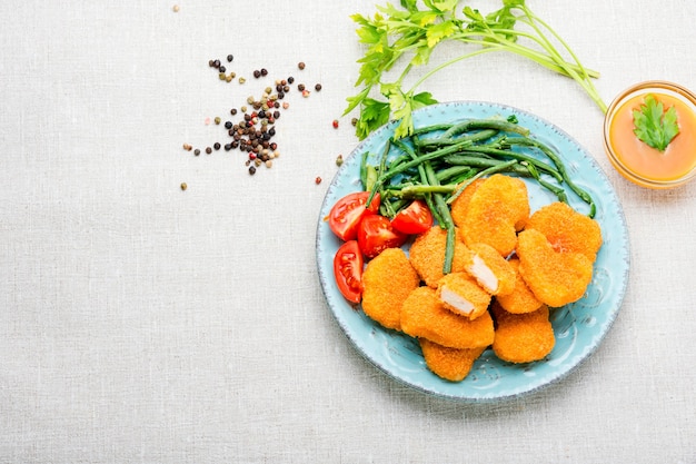 Nuggets mit Gemüse