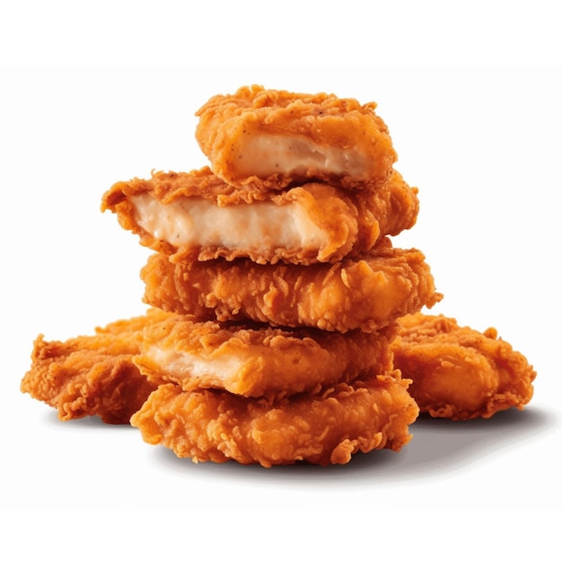 nuggets de pollo frito sobre fondo transparente png