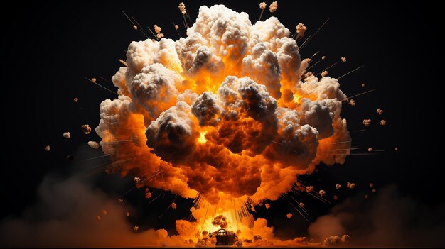 Foto nukleare explosion und pilzwolke ki generiert