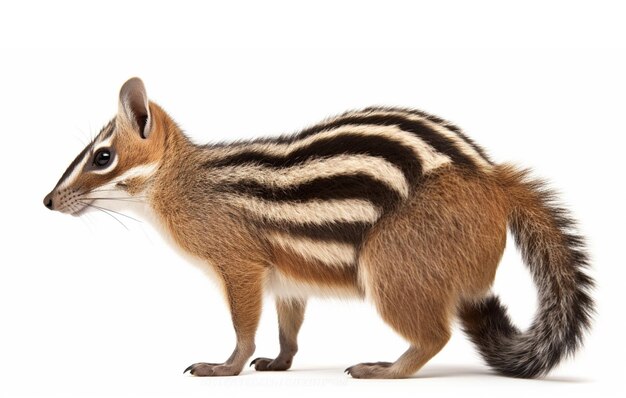 Foto numbat aislado sobre un fondo blanco