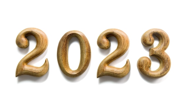 Numérico de madeira 2023