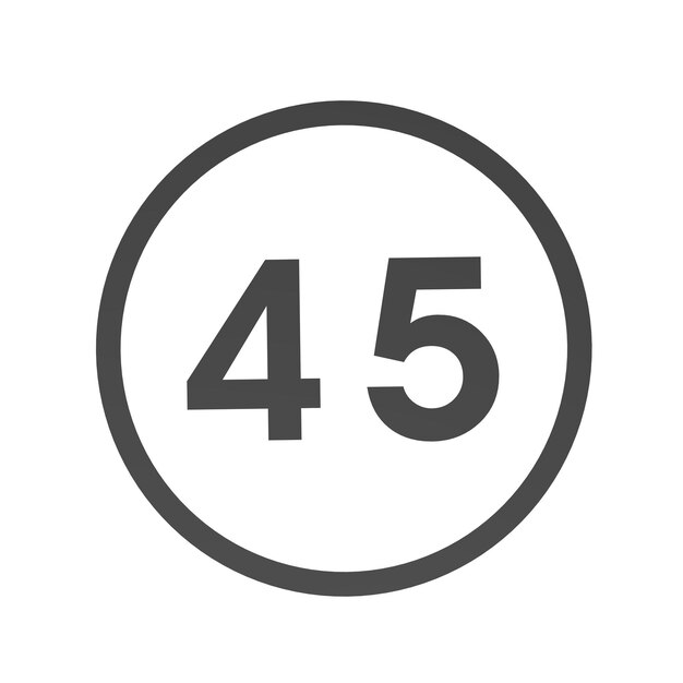 Número 0 gris en un círculo sobre un fondo blanco Números y números Numeración Renderización de una imagen