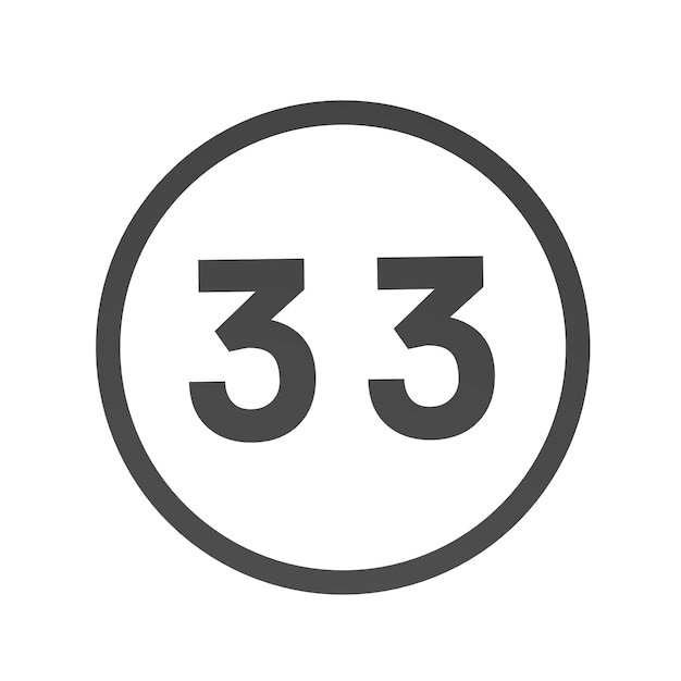 Número 0 gris en un círculo sobre un fondo blanco Números y números Numeración Renderización de una imagen