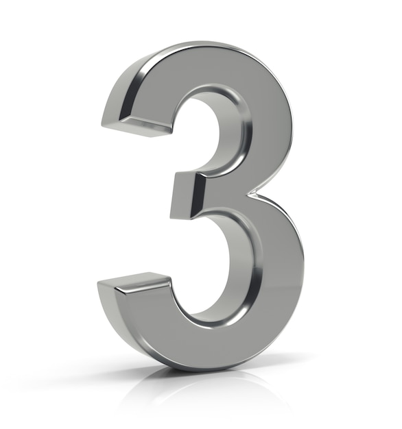 El número 3 de oro.