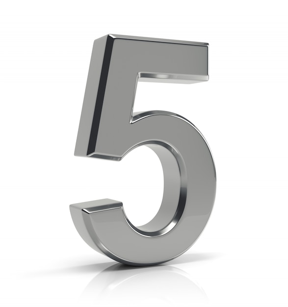 El número 5 de oro.