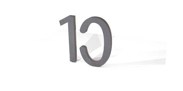 un número de carretera 10 está en un fondo blanco