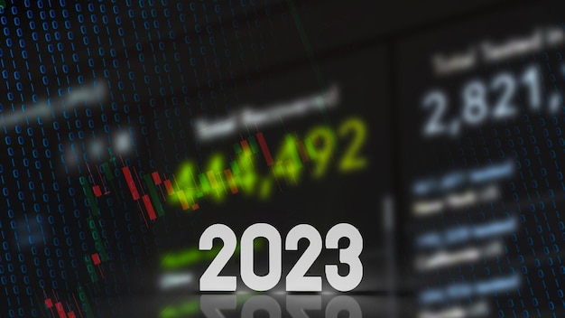 El número de crecimiento 2023 en la representación 3d de antecedentes comerciales