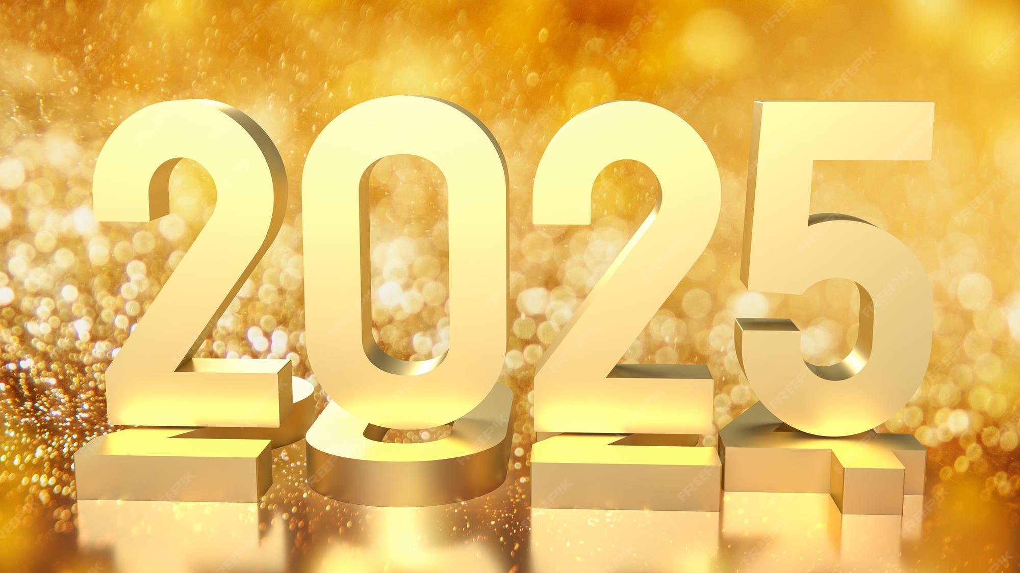 El número de oro 2025 para el concepto de negocios de renderización 3d Bota De Oro 24 25 2025 Calendar