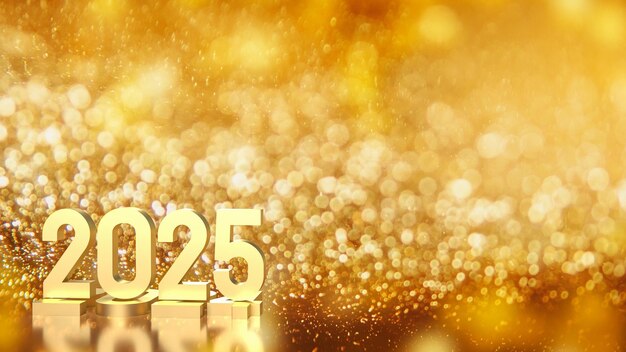El número de oro 2025 para el concepto de negocios de renderización 3D