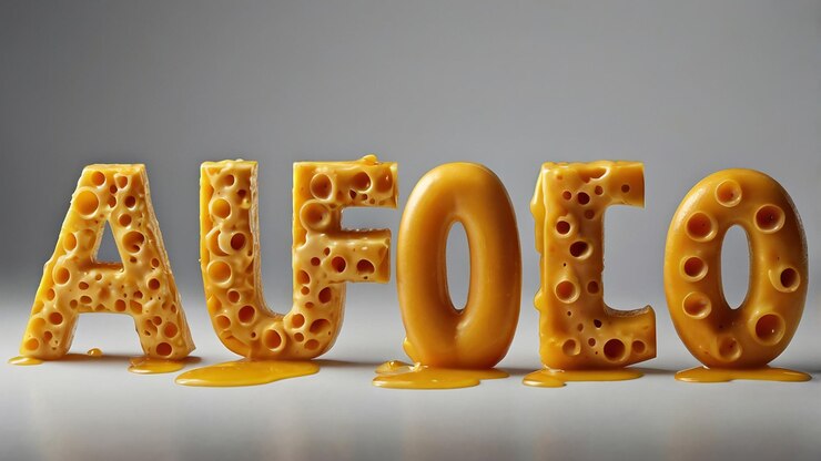 Foto un número de salsas de naranja con las letras f