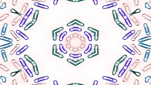 Números abstractos y letras Concepto Patrón simétrico Caleidoscopio decorativo ornamental Movimiento Círculo geométrico y formas de estrella