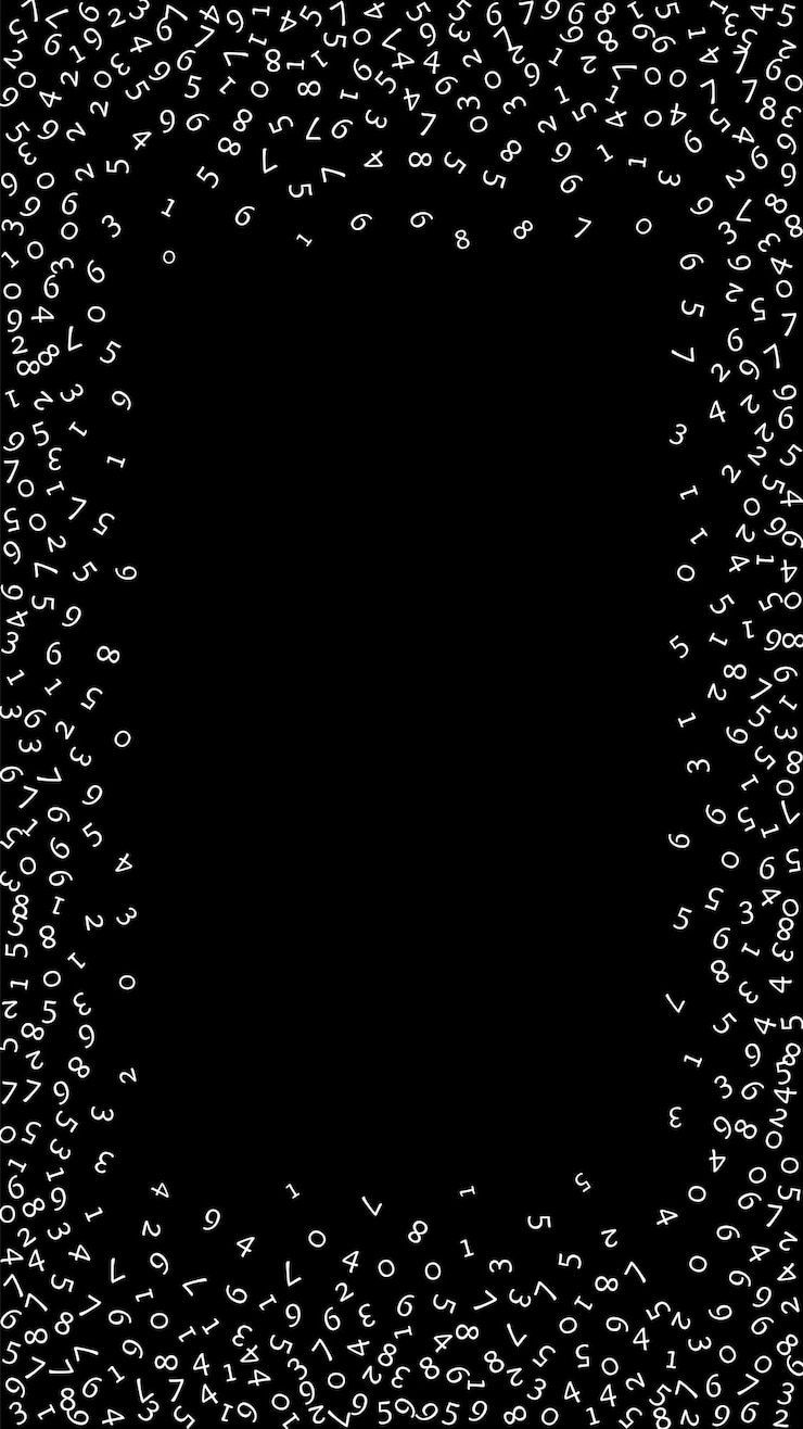 Foto números de caída concepto de big data binario blanco dígitos voladores aleatorios notable pancarta futurista en fondo negro ilustración vectorial digital con números de caída