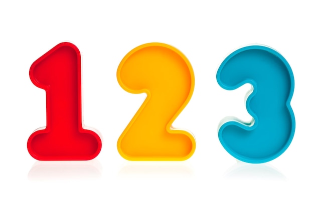 Números de plástico 123