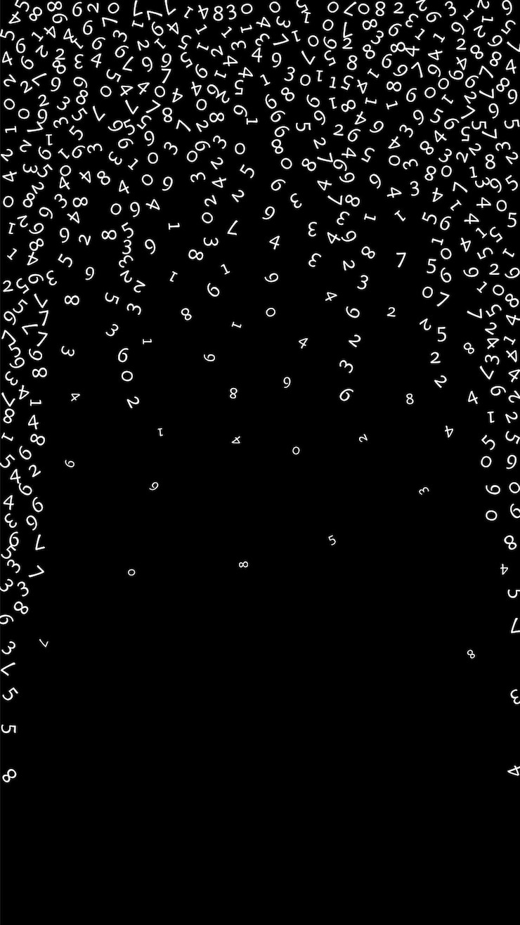 Foto números que caen concepto de big data binario blanco dígitos voladores aleatorios banner futurista excepcional en