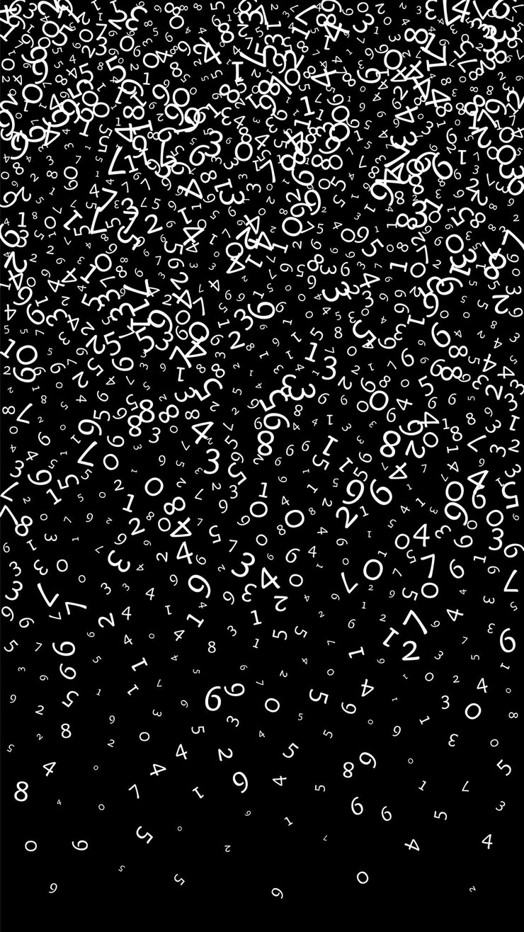 Foto números que caen concepto de big data dígitos voladores desordenados blancos binarios