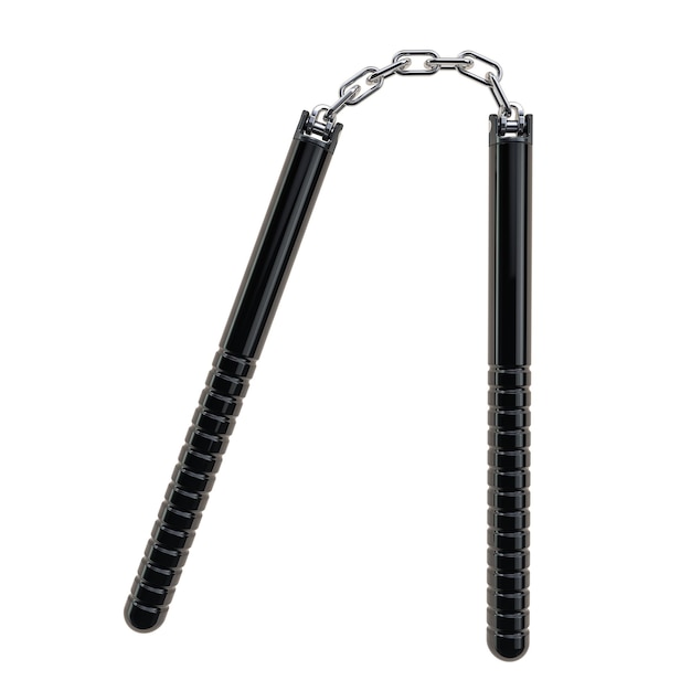 Nunchaku-Nahaufnahme 3D-Rendering