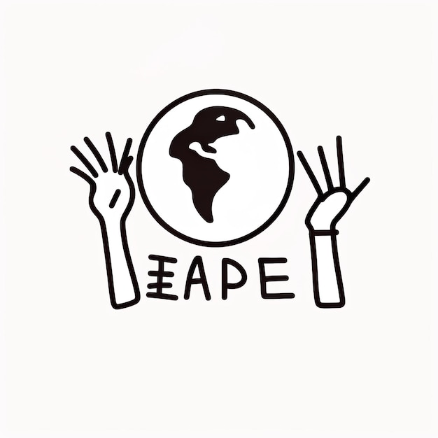 Nur das Logo-Ideenbild für den Tag der Erde und das Öko-Konzept von oben