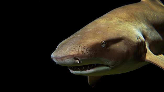 Foto nurse shark no fundo preto sólido