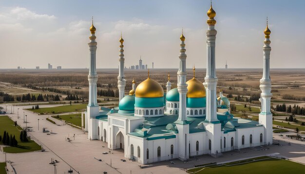 Nursultan Astana Kasachstan die Hazrat-Sultan-Moschee in Nursultan Kasachstan