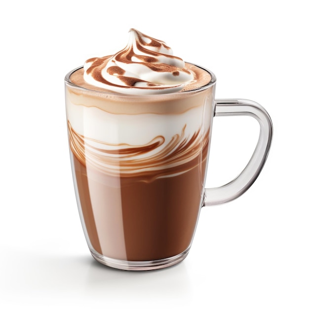 Nutella Latte isolado em fundo branco IA generativa