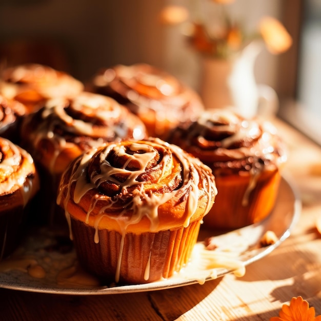 Nutella-Swirl-Kürbis-Muffins